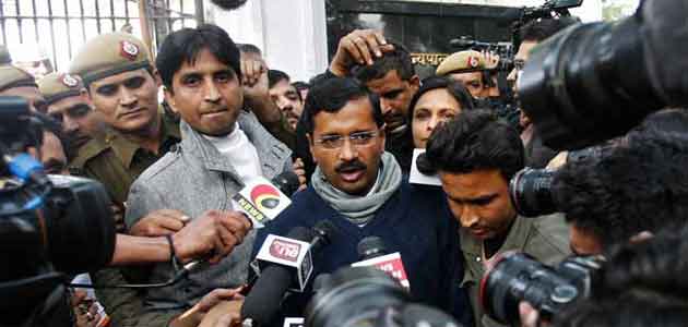 CM Arvind Kejriwal during his first Janta Darbar in Delhi.